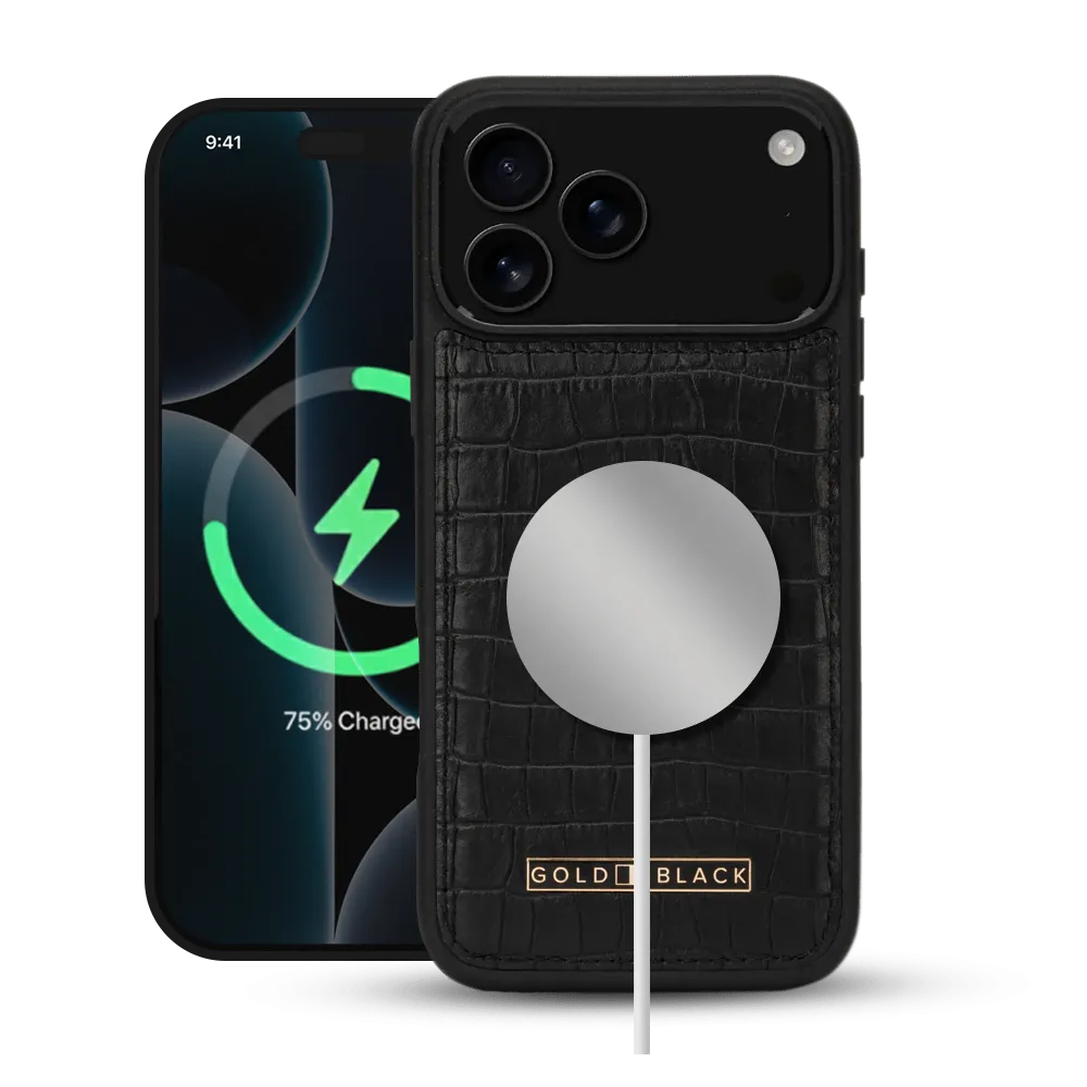 iPhone 17 Pro Max Lederhülle CrocPrestige - MagSafe kompatibel