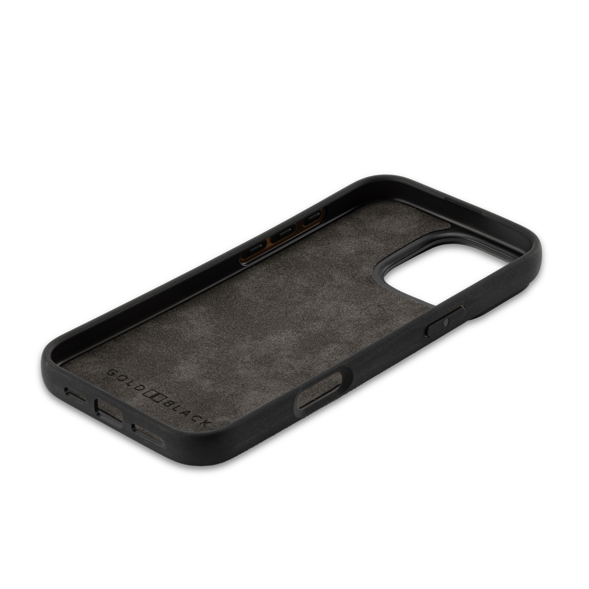 iPhone 16 Pro Max Lederhülle Luxe Suede Bordeaux - GOLDBLACKpremium