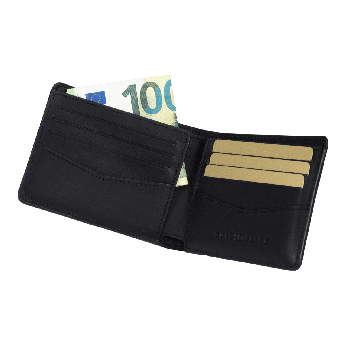 Geldbörse GM Leder Nappa Blau - GOLDBLACKpremium