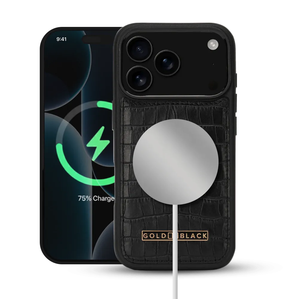 iPhone 17 Pro Lederhülle CrocPrestige - MagSafe kompatibel