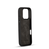 iPhone 16 Pro Lederhülle CrocPrestige grau - GOLDBLACKpremium