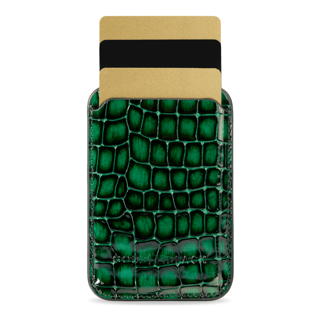 iPhone MagSafe Wallet Leder MILANO-Design Grün - GOLDBLACKpremium