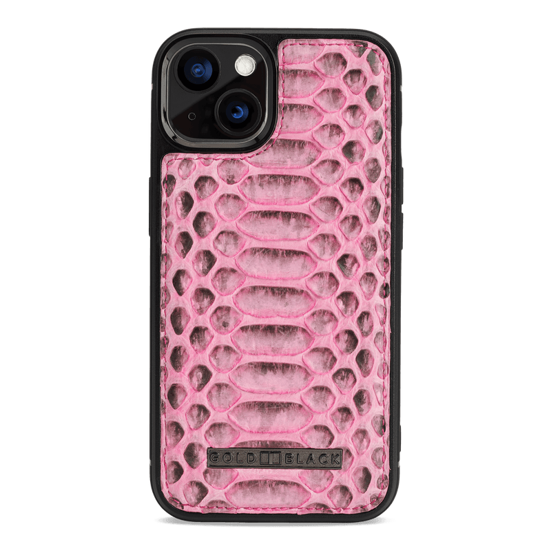 iPhone 13 MagSafe Leder Case Python pink - GOLDBLACKpremium