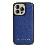 iPhone 13 Pro MagSafe Leder Case Nappa blau - GOLDBLACKpremium