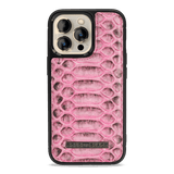 iPhone 13 Pro MagSafe Leder Case Python pink - GOLDBLACKpremium