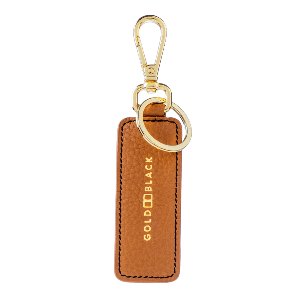 Schlüsselanhänger Leder Nappa Braun - GOLDBLACKpremium