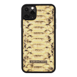 iPhone 11 Pro Max Lederhülle Python Gelb - GOLDBLACKpremium