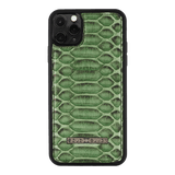 iPhone 11 Pro Max Lederhülle Python Grasgrün - GOLDBLACKpremium