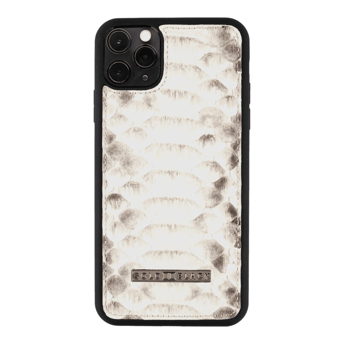 iPhone 11 Pro Max Lederhülle Python Natural - GOLDBLACKpremium