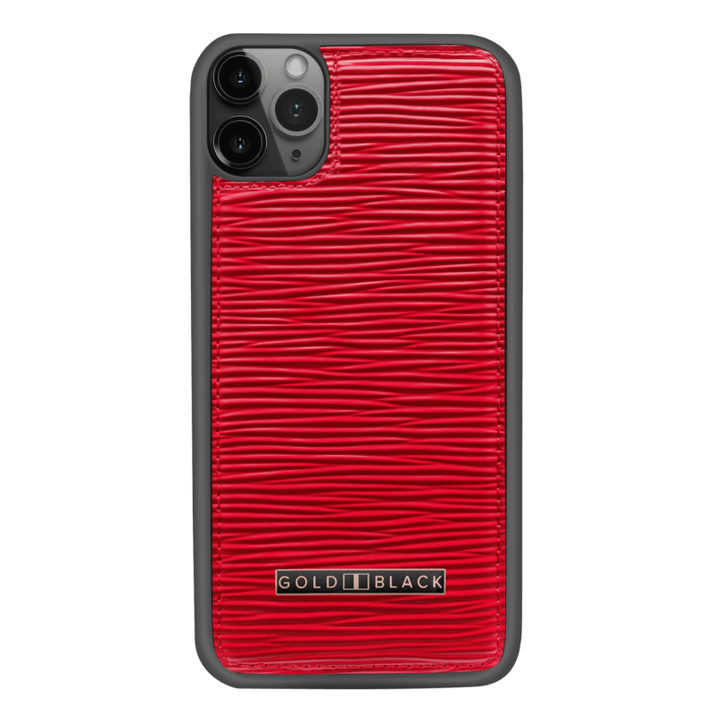 iPhone 11 Pro Max Lederhülle Unico Rot - GOLDBLACKpremium